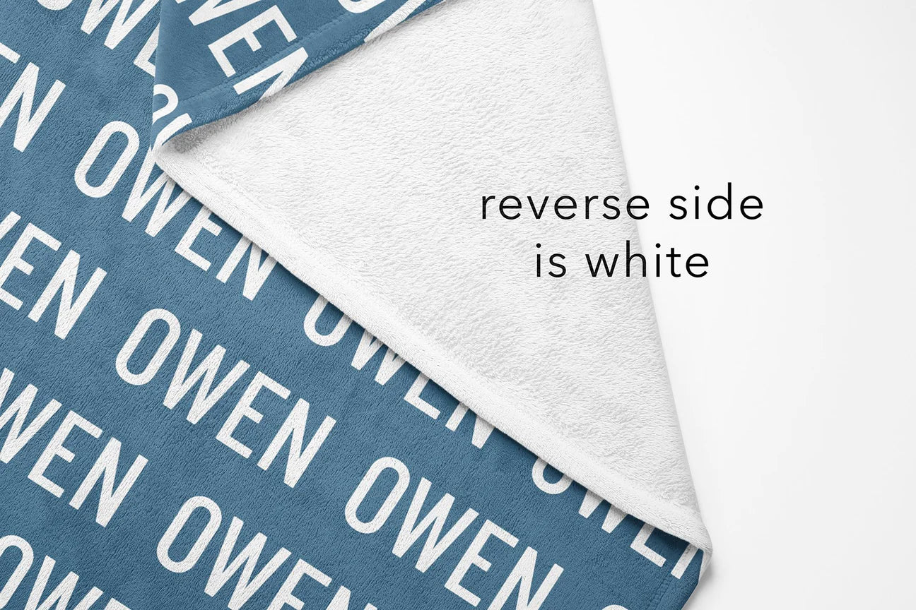 Plush Minky Blanket - Repeating Name